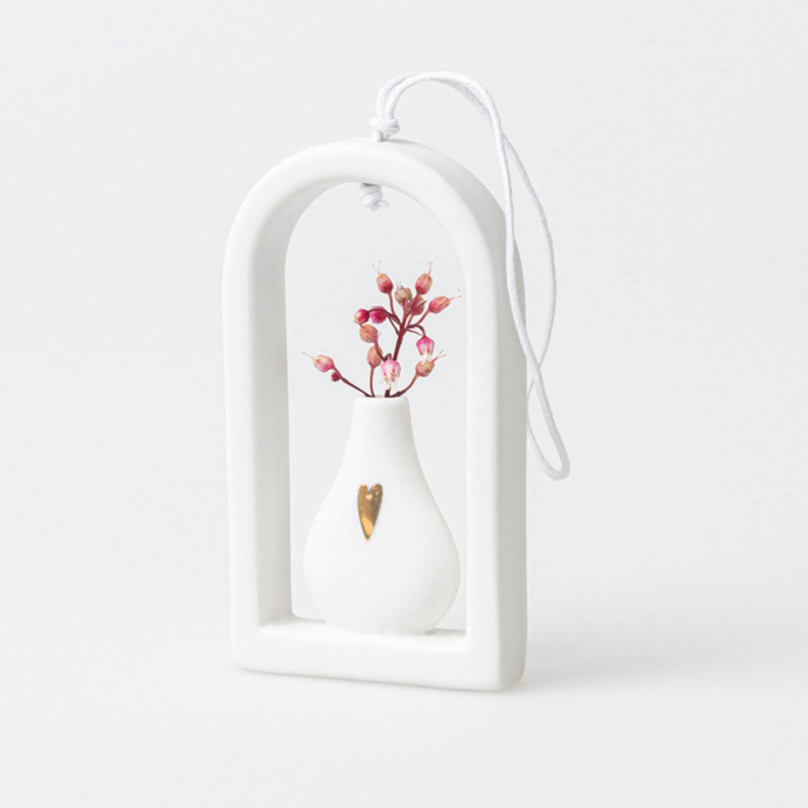 Mini vase - Suspension coeur or sous arche - Räder