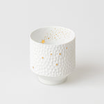 Photophore à pois et étoiles dorées