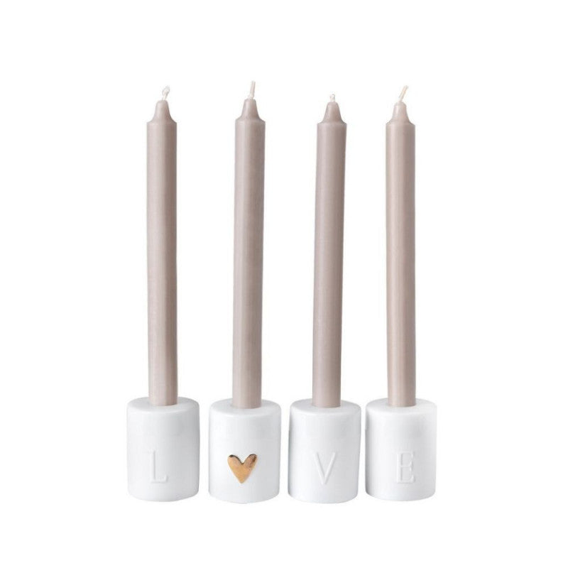 set de 4 bougeoirs love coeur or rader