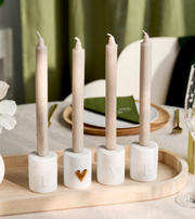 set de 4 bougeoirs love coeur or rader