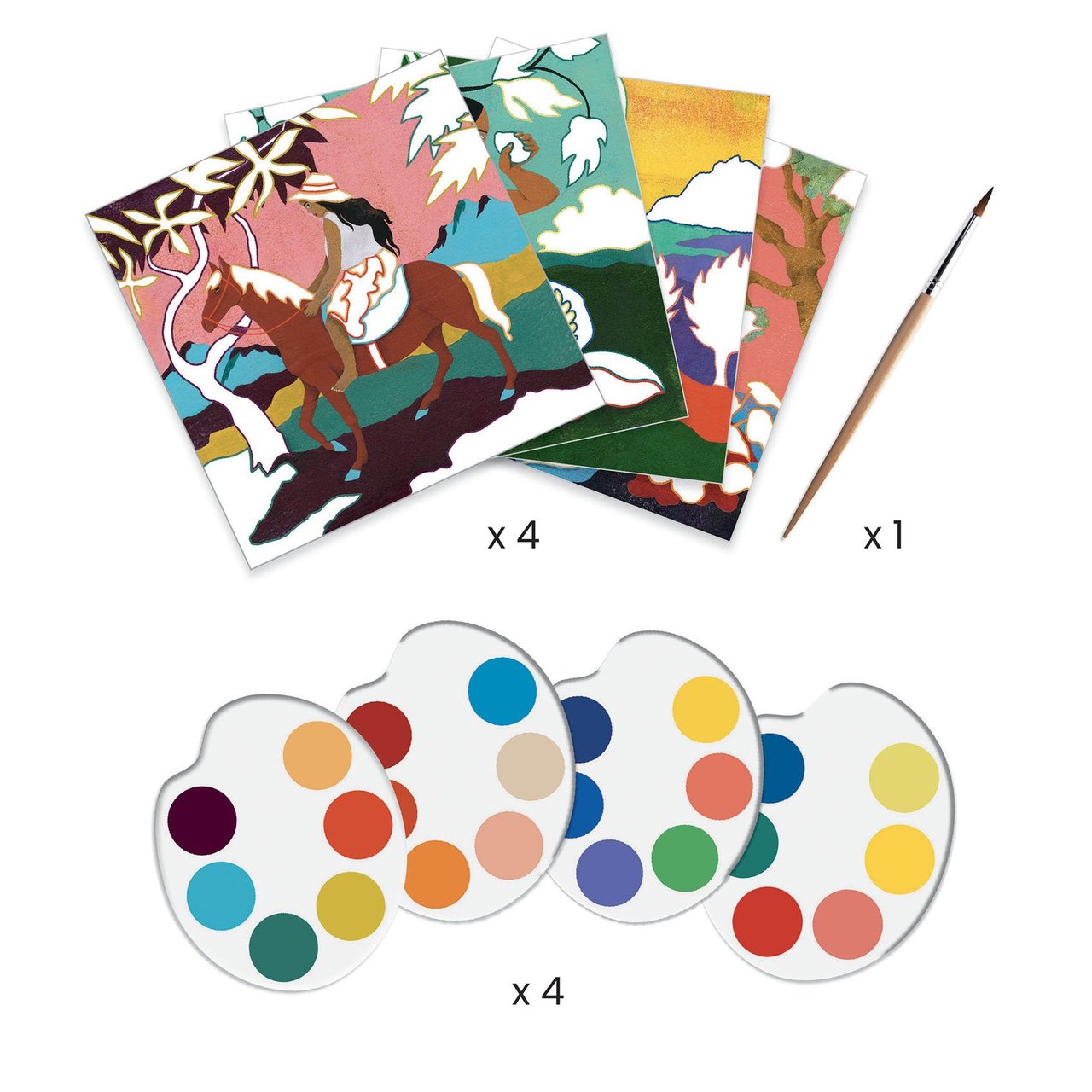 Kit de Cartes à peindre "Paul Gaugin" - Djeco