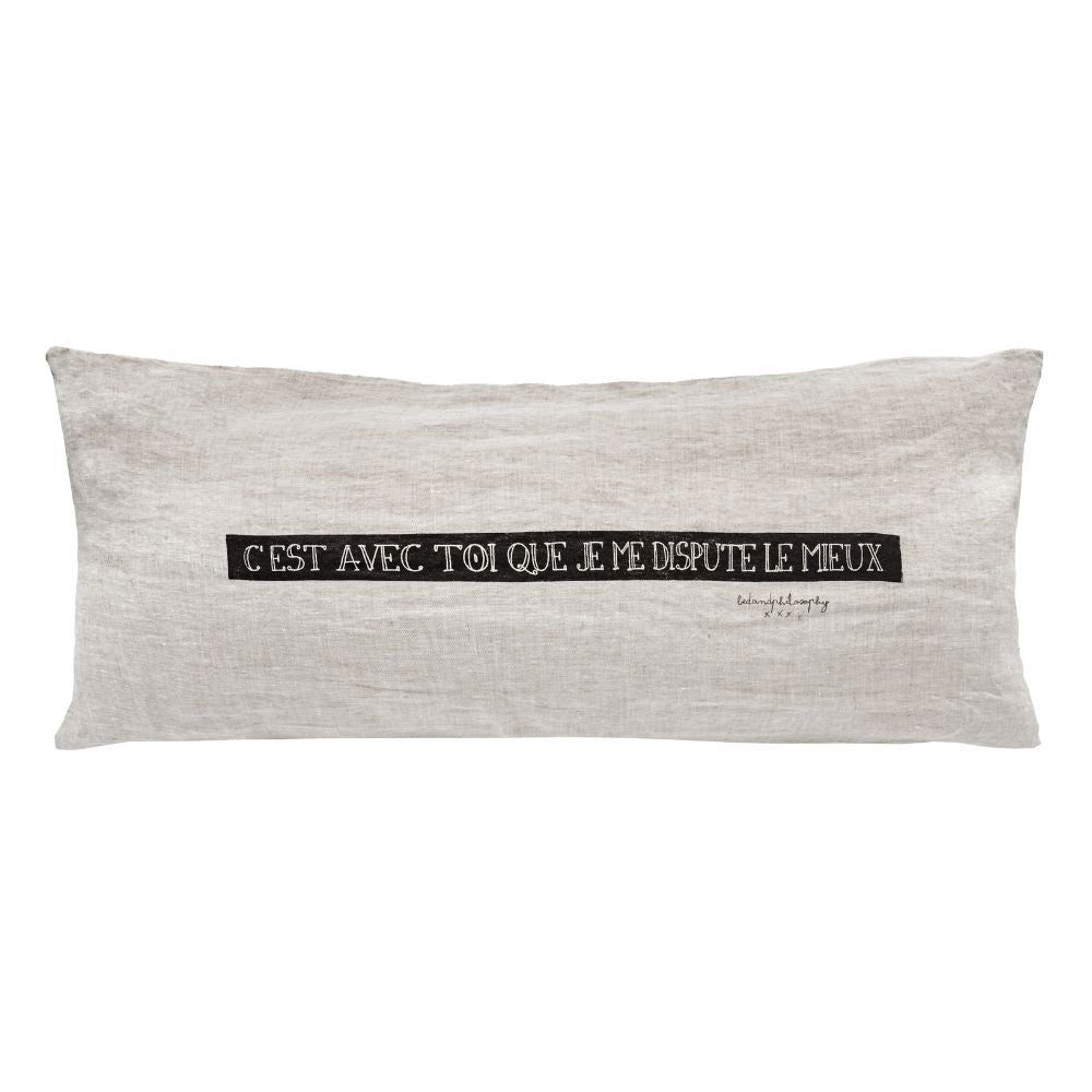 coussin dispute lin bed and philosophy