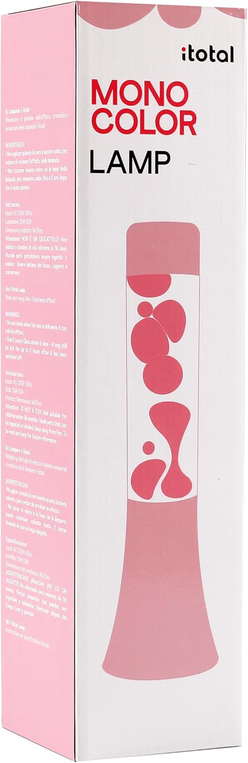 Lampe à lave monocolore - Rose - I-Total
