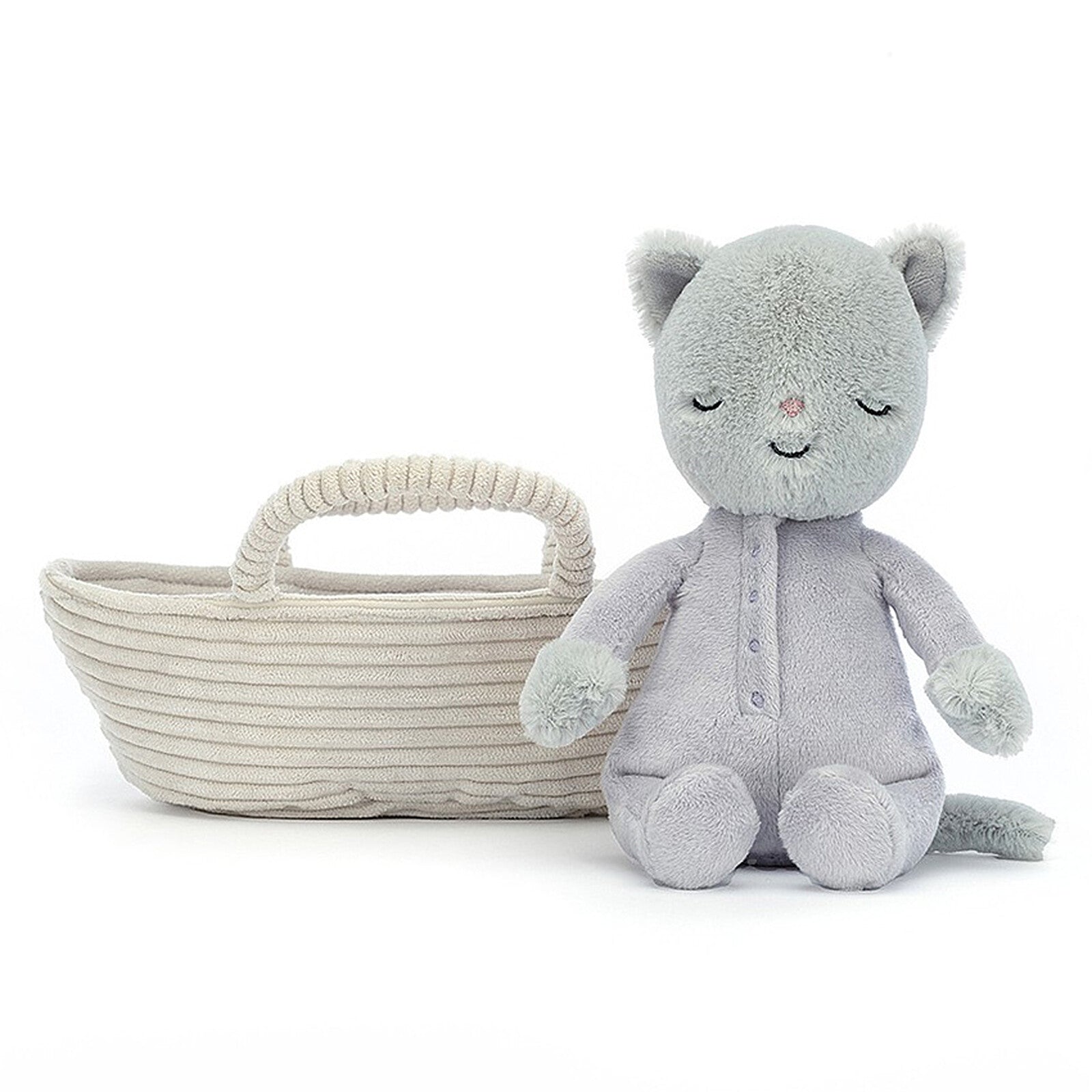 rock a bye kitten jellycat chaton dans son panier