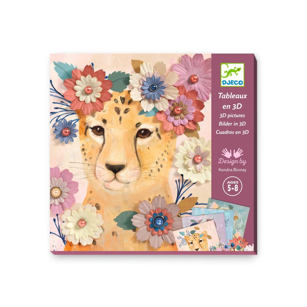 4 Tableaux 3D "Couronnes de Fleurs" - Djeco